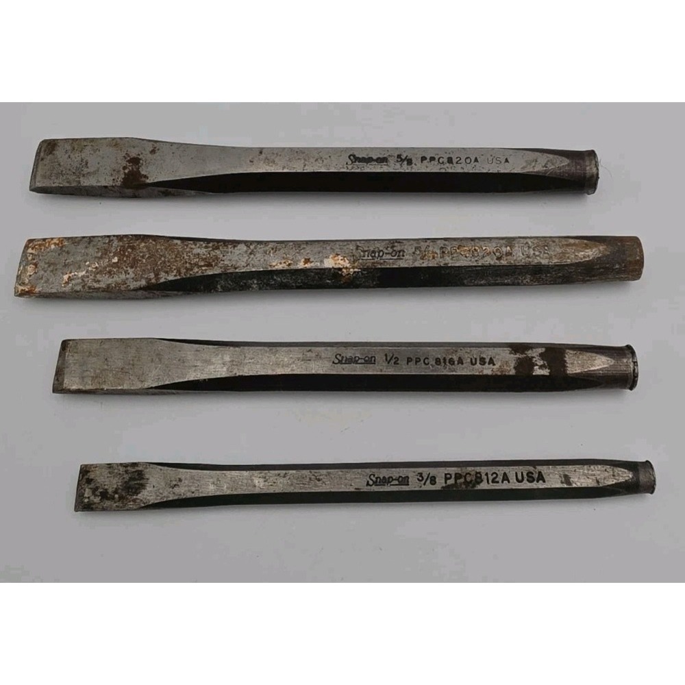 Snap-on 4 pc Chisel LOT PPC Made In USA
